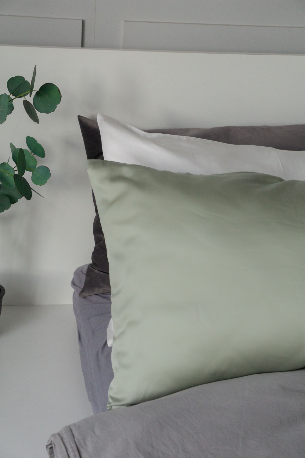 Наволочки из тенселя, оттенок Шалфей