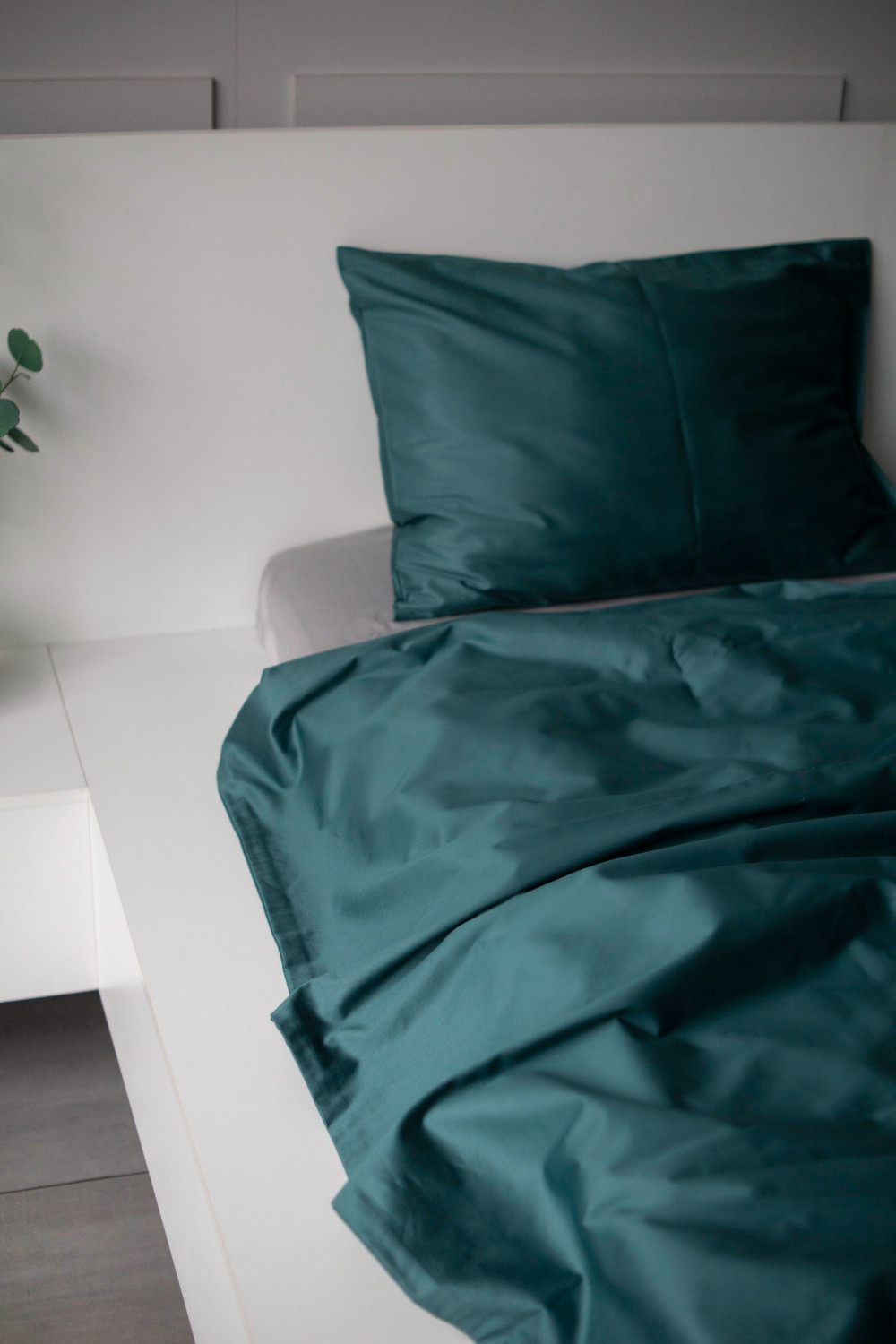 Евро комплект из сатина, оттенок изумруд