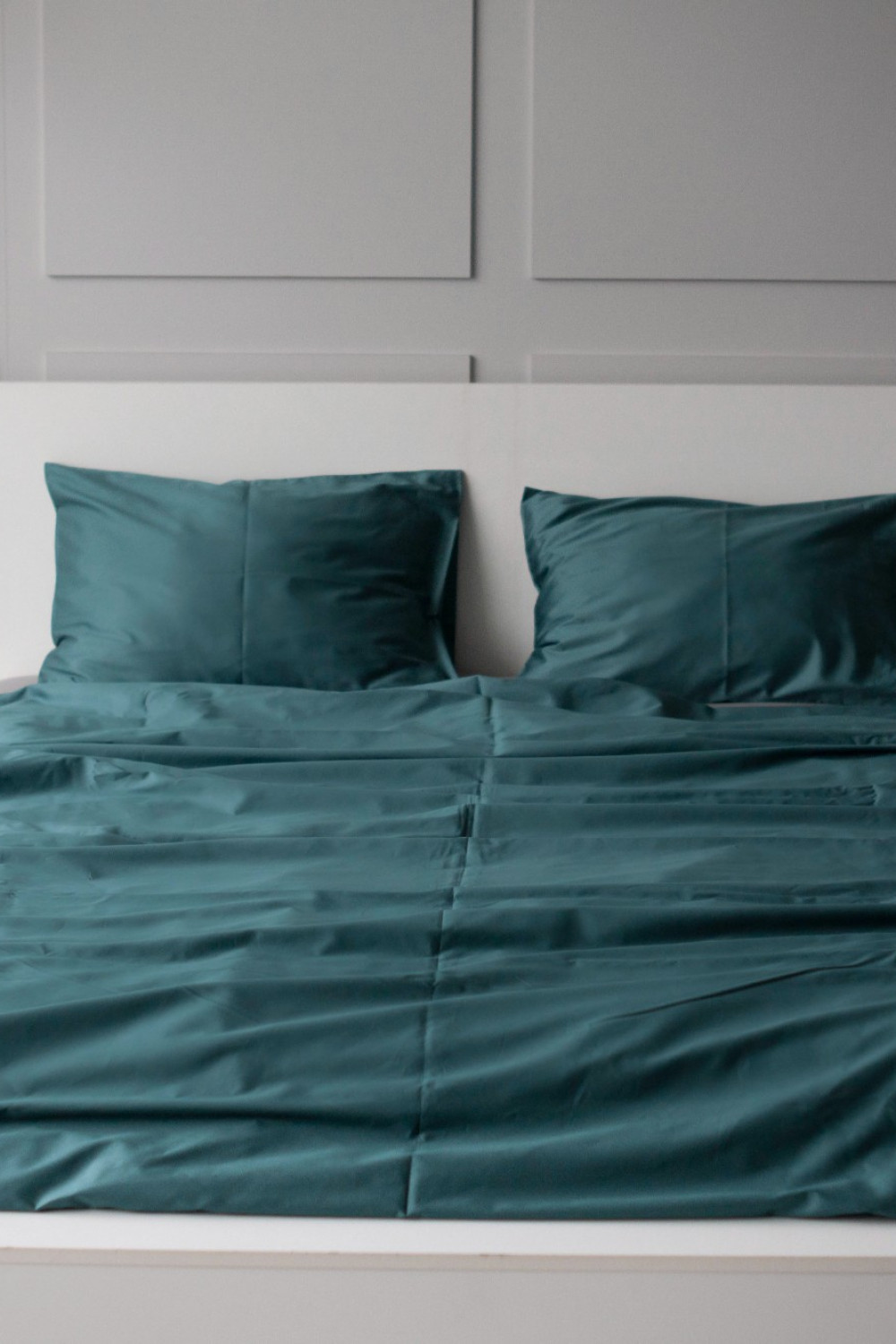 Евро комплект из сатина, оттенок изумруд