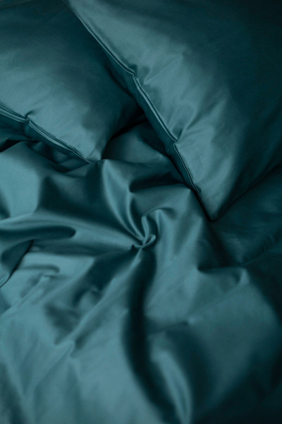 Евро комплект из сатина, оттенок изумруд