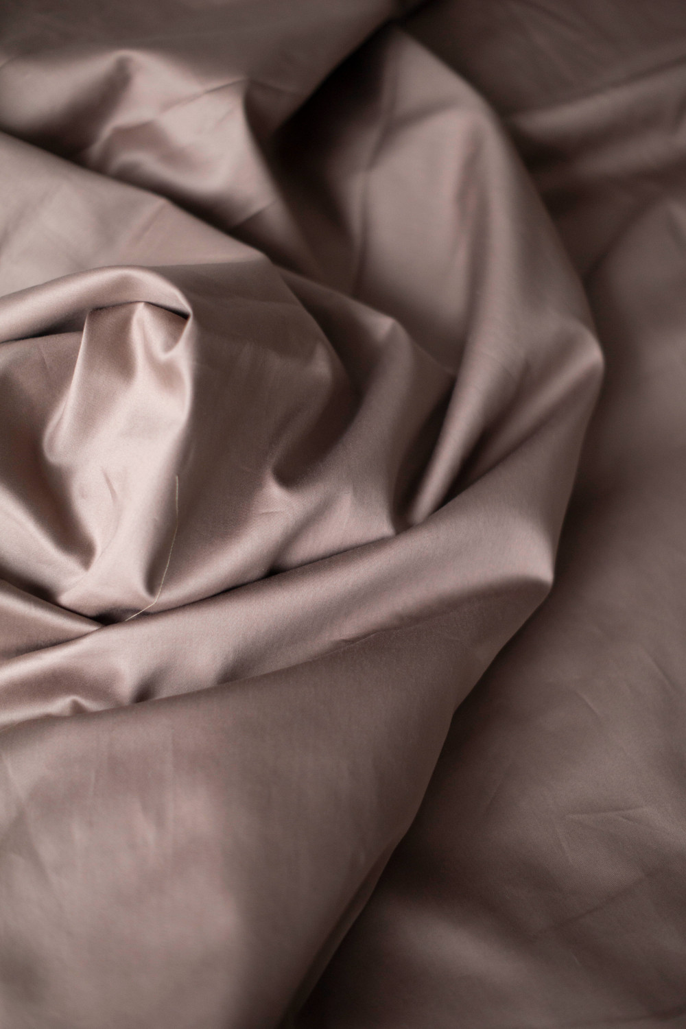 Евро комплект постельного белья из сатина, оттенок кофейный
