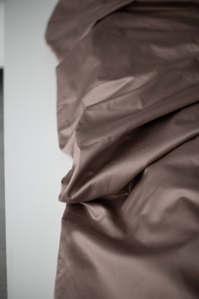 Евро комплект постельного белья из сатина, оттенок кофейный