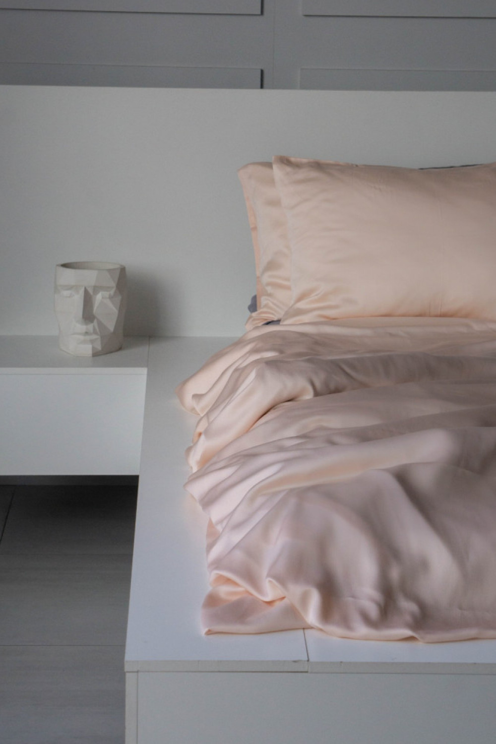 Евро комплект постельного белья из тенселя, оттенок чайная роза