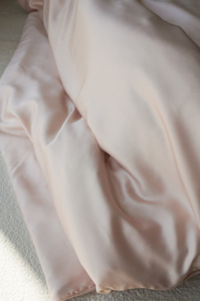 Евро комплект постельного белья из тенселя, оттенок чайная роза