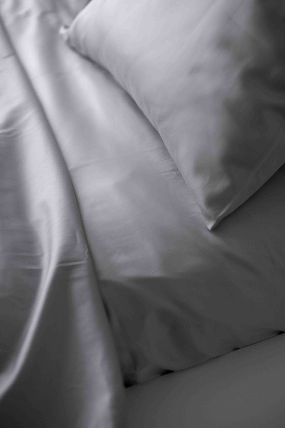 Евро комплект постельного белья из сатина, оттенок сталь