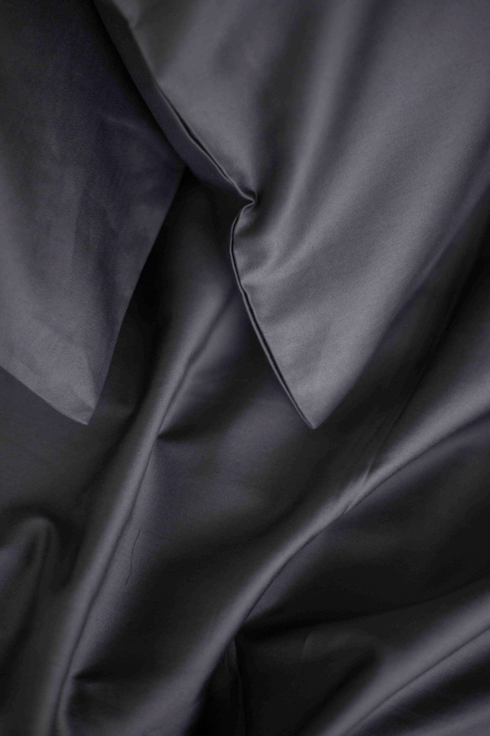 Евро комплект постельного белья из сатина, оттенок графит