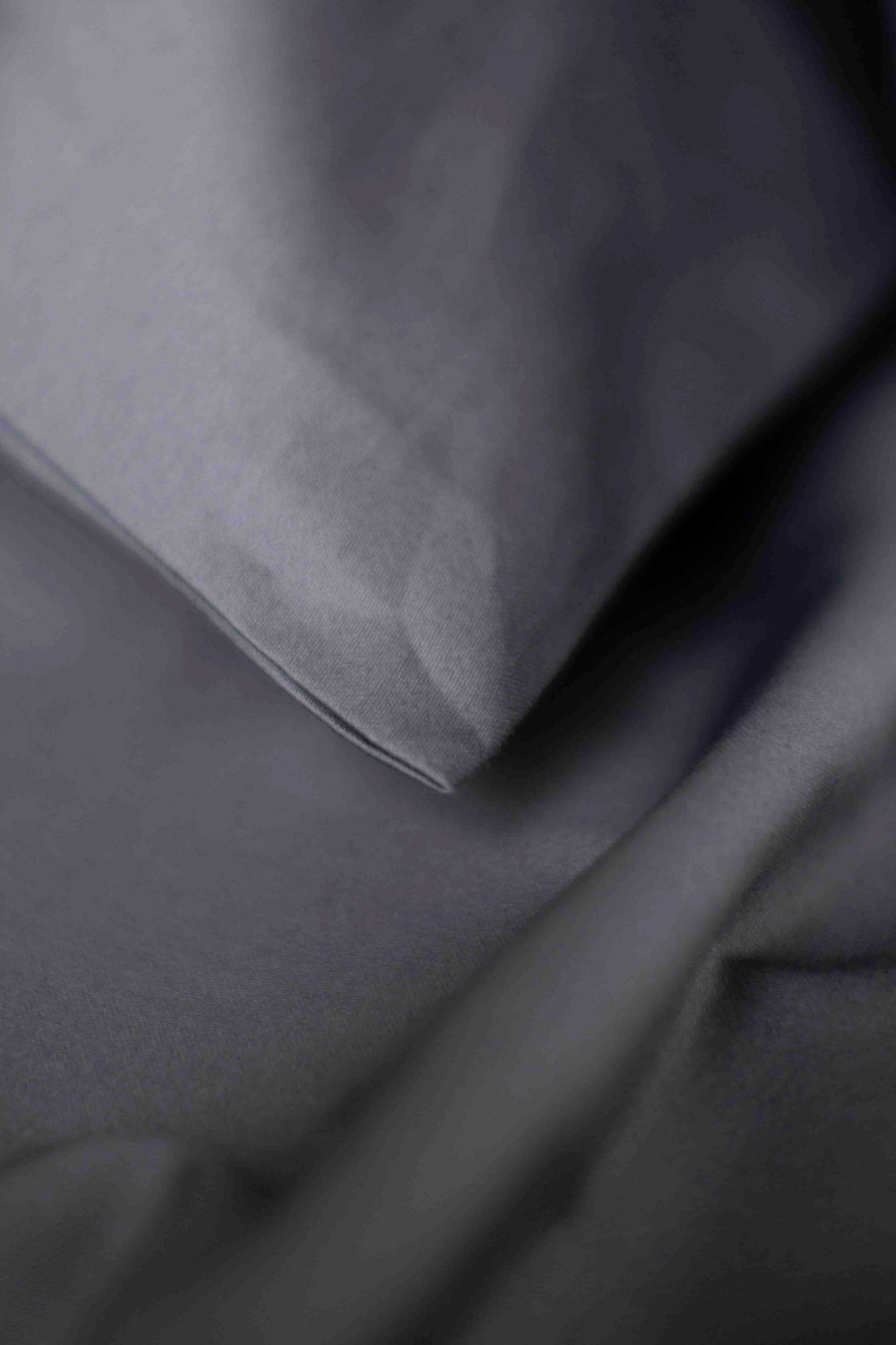 Евро комплект постельного белья из сатина, оттенок графит