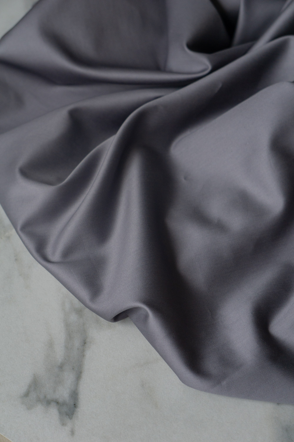 Евро комплект постельного белья из сатина, оттенок графит